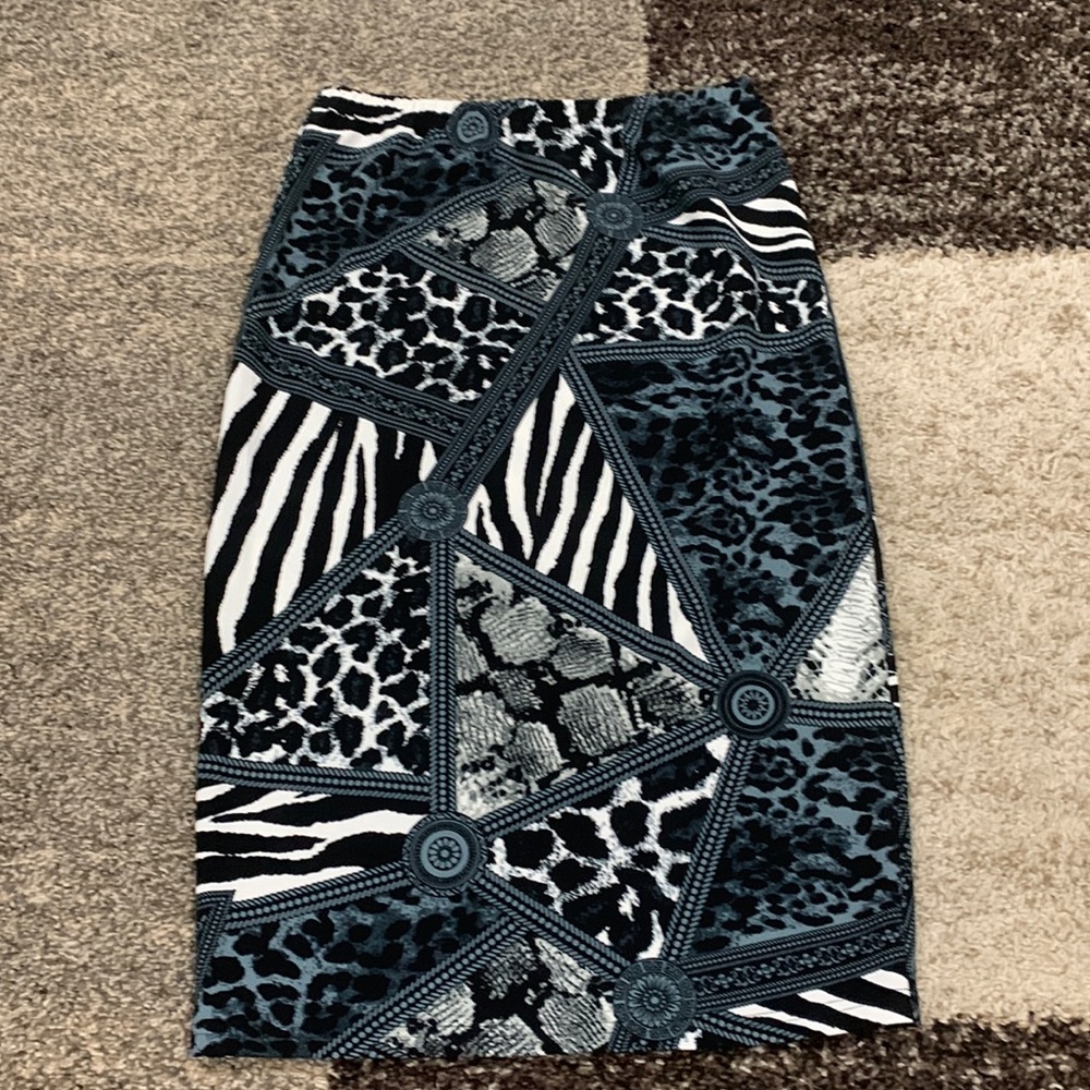 Nuggles brand black/grey animal print skirt